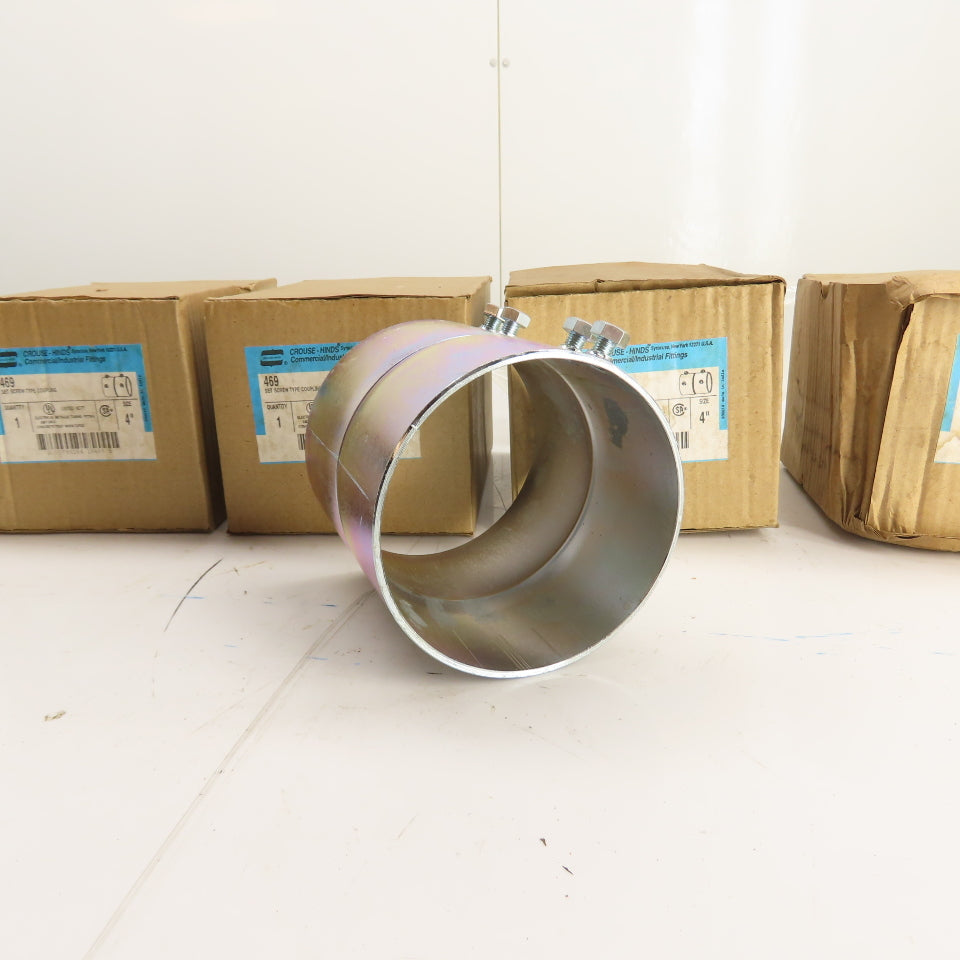 Crouse-Hinds 469 4" EMT Set Screw Type Coupling Lot of 4