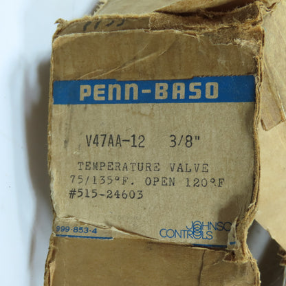 Johnson Penn 515-24603 V47AA-12 Temperature Actuated Valve 3/8" 75-135F 150PSI