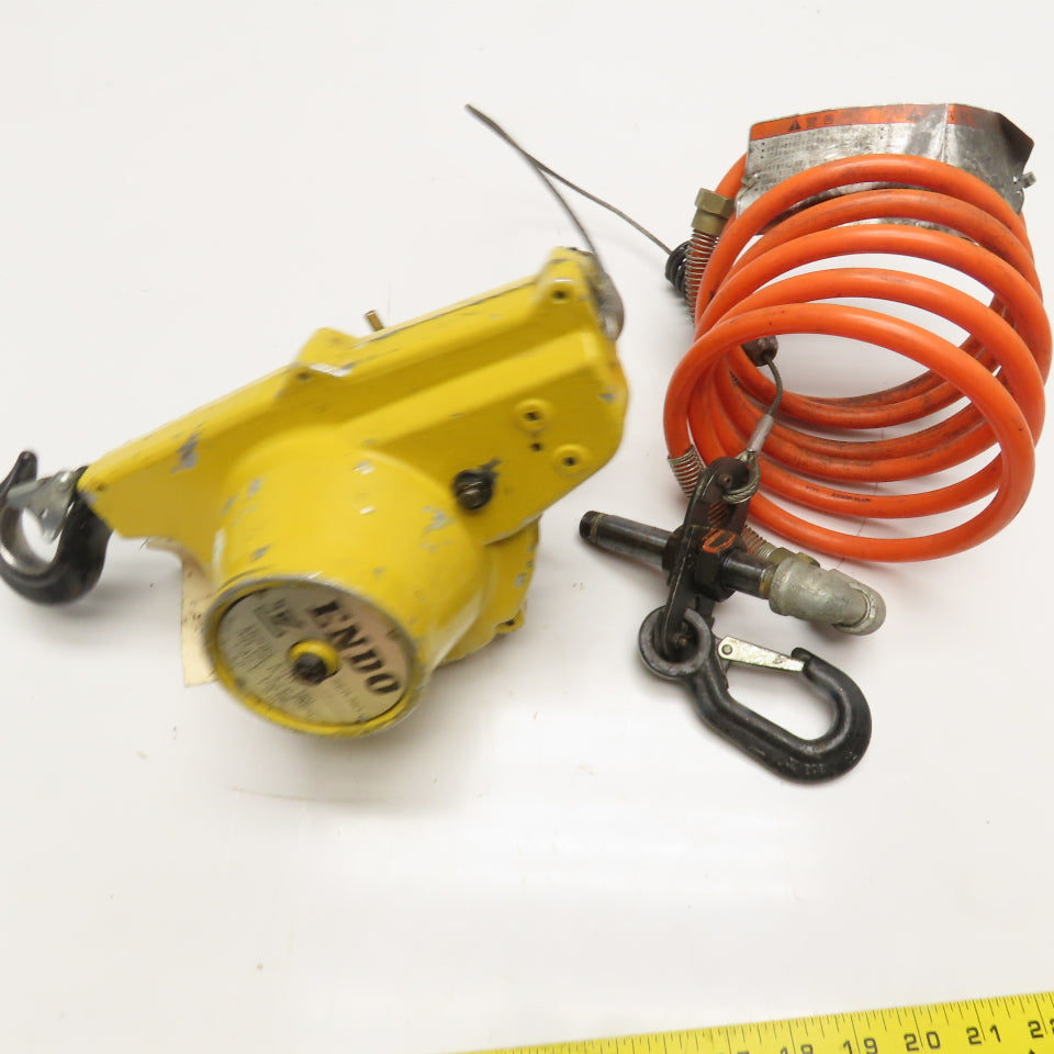 Endo EHW-120 120Kg 1.9m Lift Pneumatic Wire Rope Hoist Missing Pendant Valve