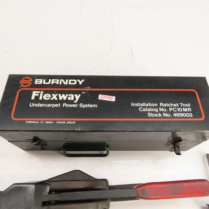 Burndy 469002 PC10MR Flexway Installation Ratchet Tool Undercarpet Power