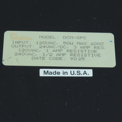 Robertshaw DCM-GPC General Purpose Controller Module 120VAC Input 24VAC Output