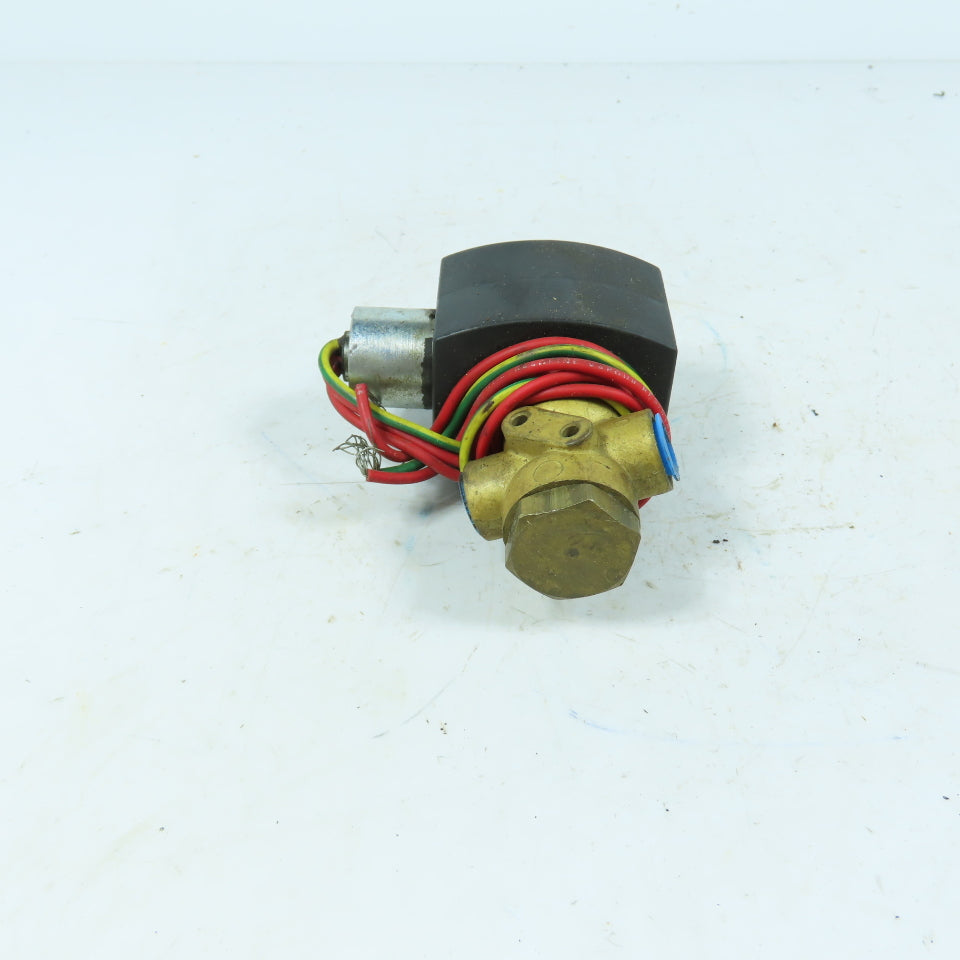ASCO EF8320G186 Red-Hat II Solenoid Valve 1/4" 120V 3-Way Brass