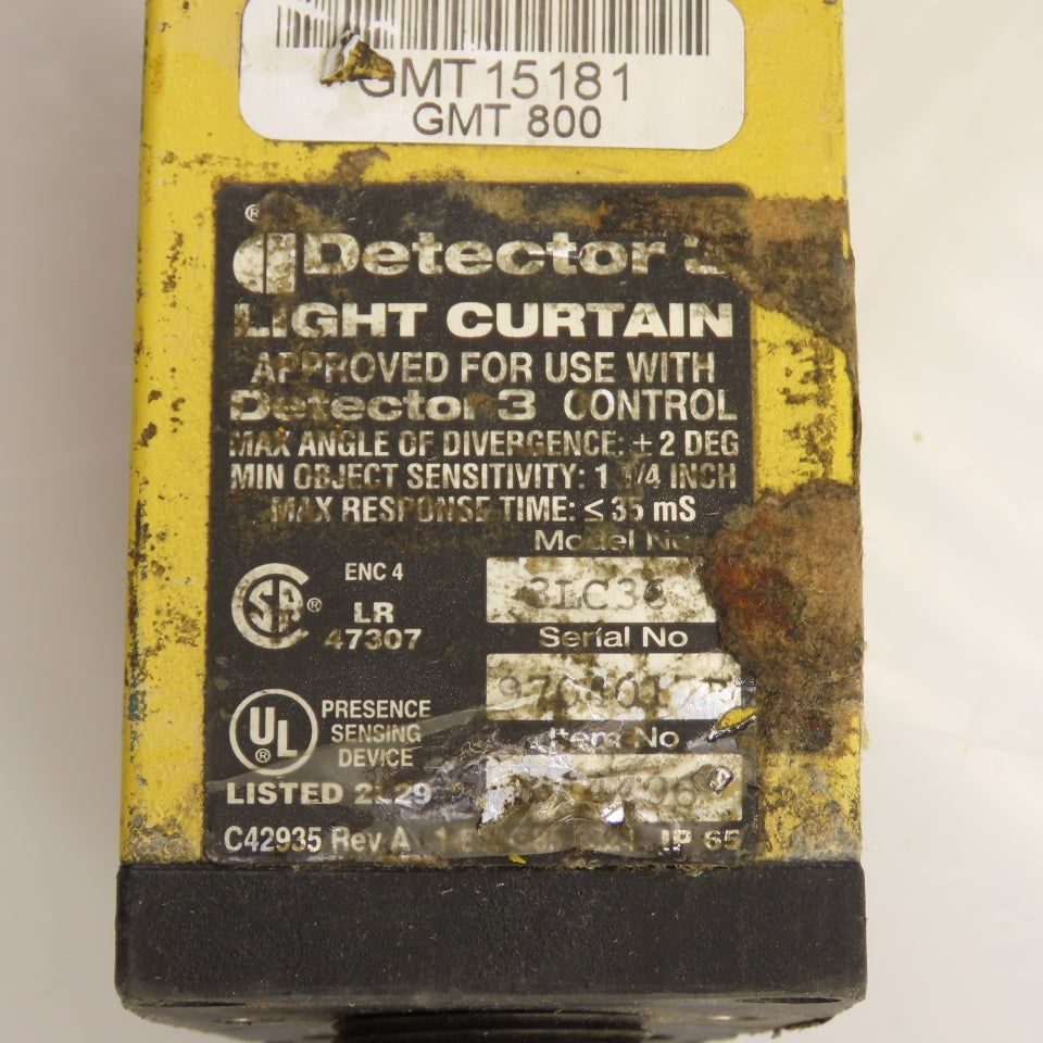 Data Instruments 3LC36 Detector 3 Light Curtain Safety Sensor 36 Inch