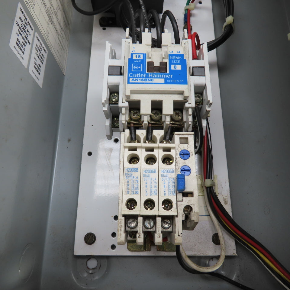 Cutler-Hammer ECN1801CDC Combination Motor Starter NEMA Size 0 Fusible 18A