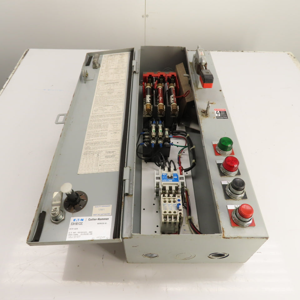 Cutler-Hammer ECN1801CDC Combination Motor Starter NEMA Size 0 Fusible 18A