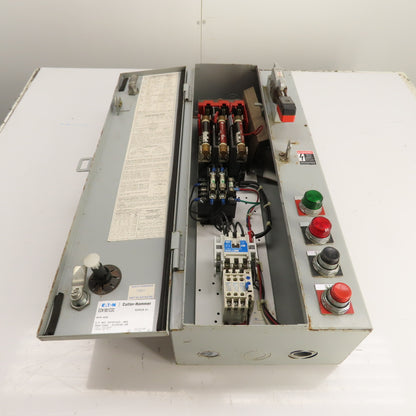 Cutler-Hammer ECN1801CDC Combination Motor Starter NEMA Size 0 Fusible 18A