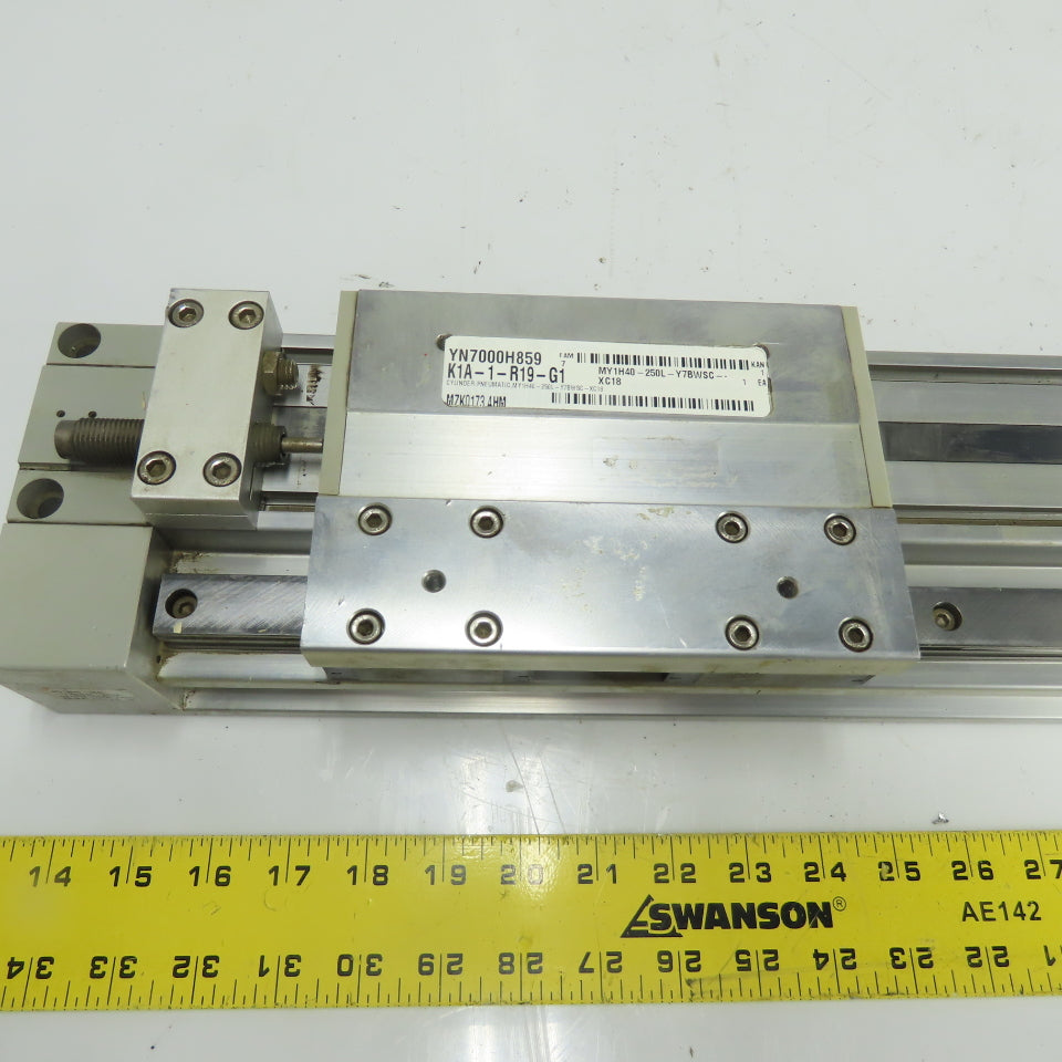 SMC MY1H40-250L-Y7BWSC-XC18 Rodless Linear Pneumatic Slide Table Cylinder 115PSI