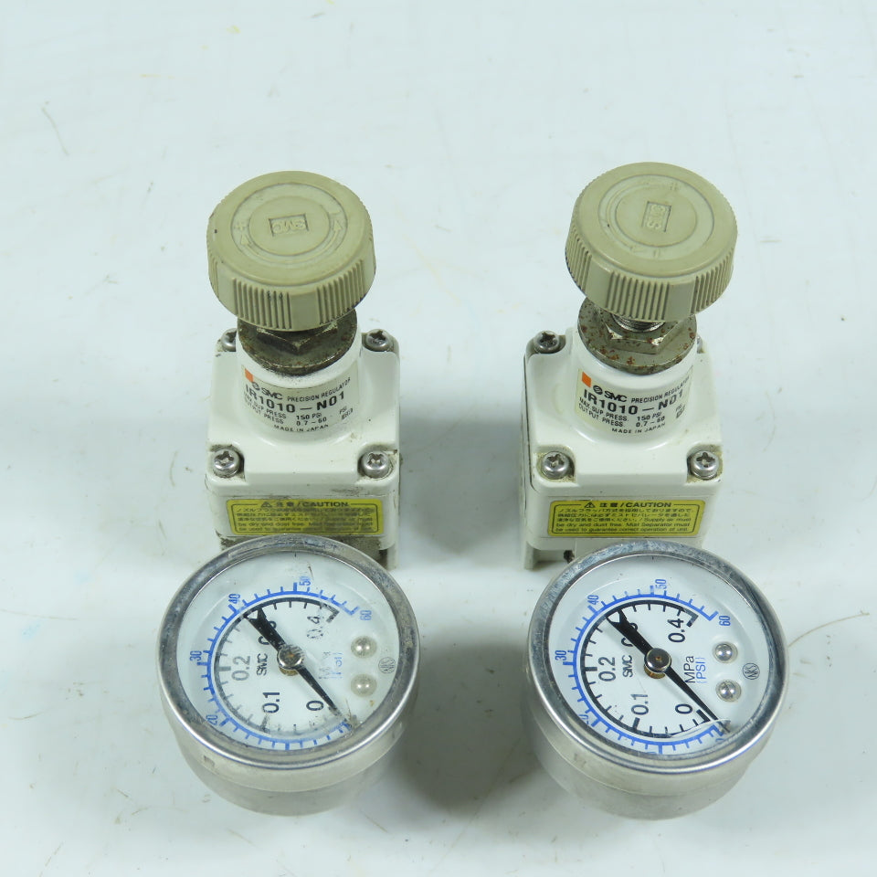 SMC IR1010-N01 Precision Regulator 150 PSI Max Supply 0.7-60 PSI Output Lot Of 2