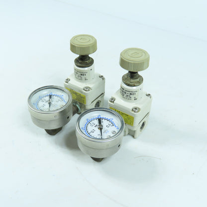 SMC IR1010-N01 Precision Regulator 150 PSI Max Supply 0.7-60 PSI Output Lot Of 2