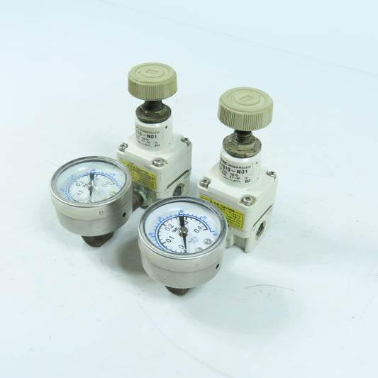 SMC IR1010-N01 Precision Regulator 150 PSI Max Supply 0.7-60 PSI Output Lot Of 2