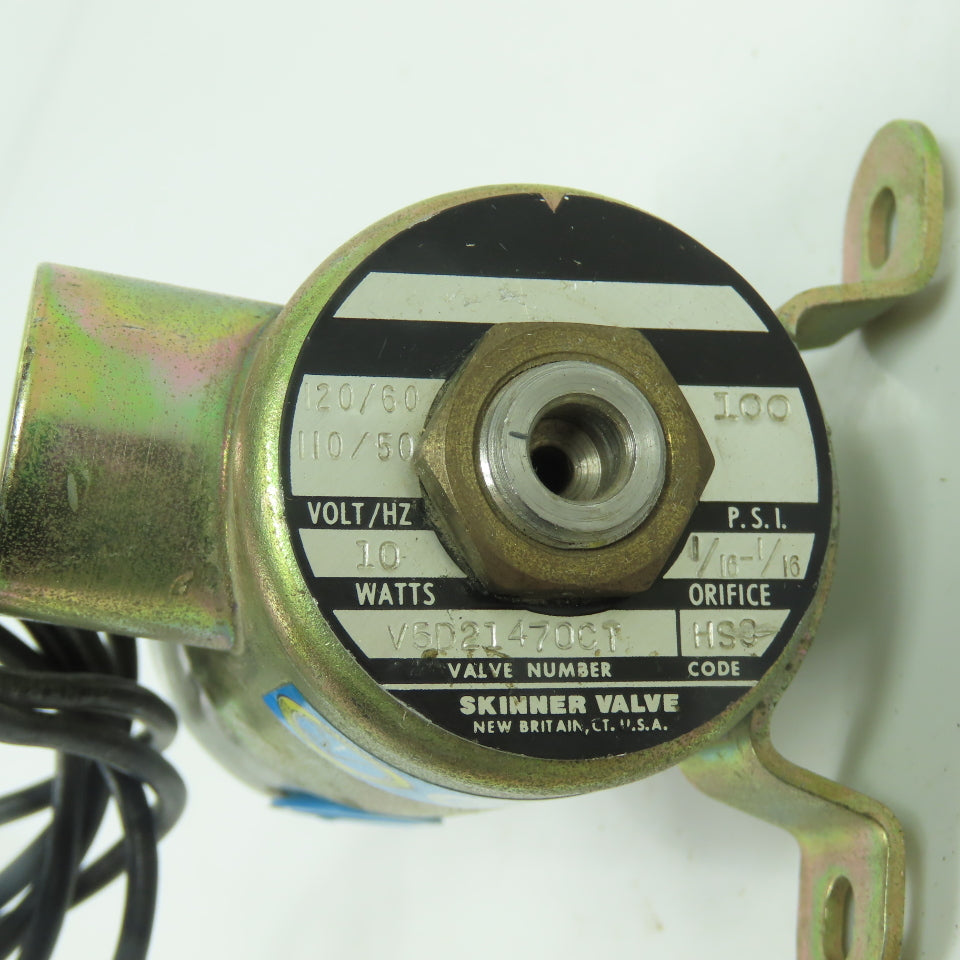 Skinner Valve V5D21470CT General Purpose Solenoid Valve 120V 10W 100 PSI