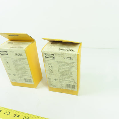Hubbell GFR5352IA Ground Fault Duplex Receptacle 20A 125V Ivory Lot Of 2