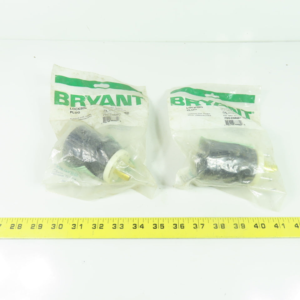 Bryant 70520NP Locking Plug 2P 3W Grounding 20A 125V NEMA L5-20 Lot of 2