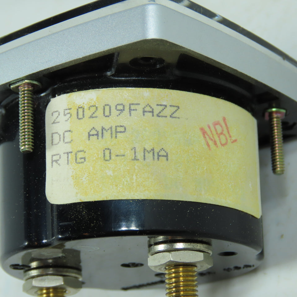GE 250209FAZZ DC Milliamperes Panel Meter 1-0-1 mA Center Zero
