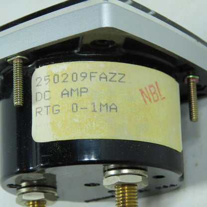 GE 250209FAZZ DC Milliamperes Panel Meter 1-0-1 mA Center Zero