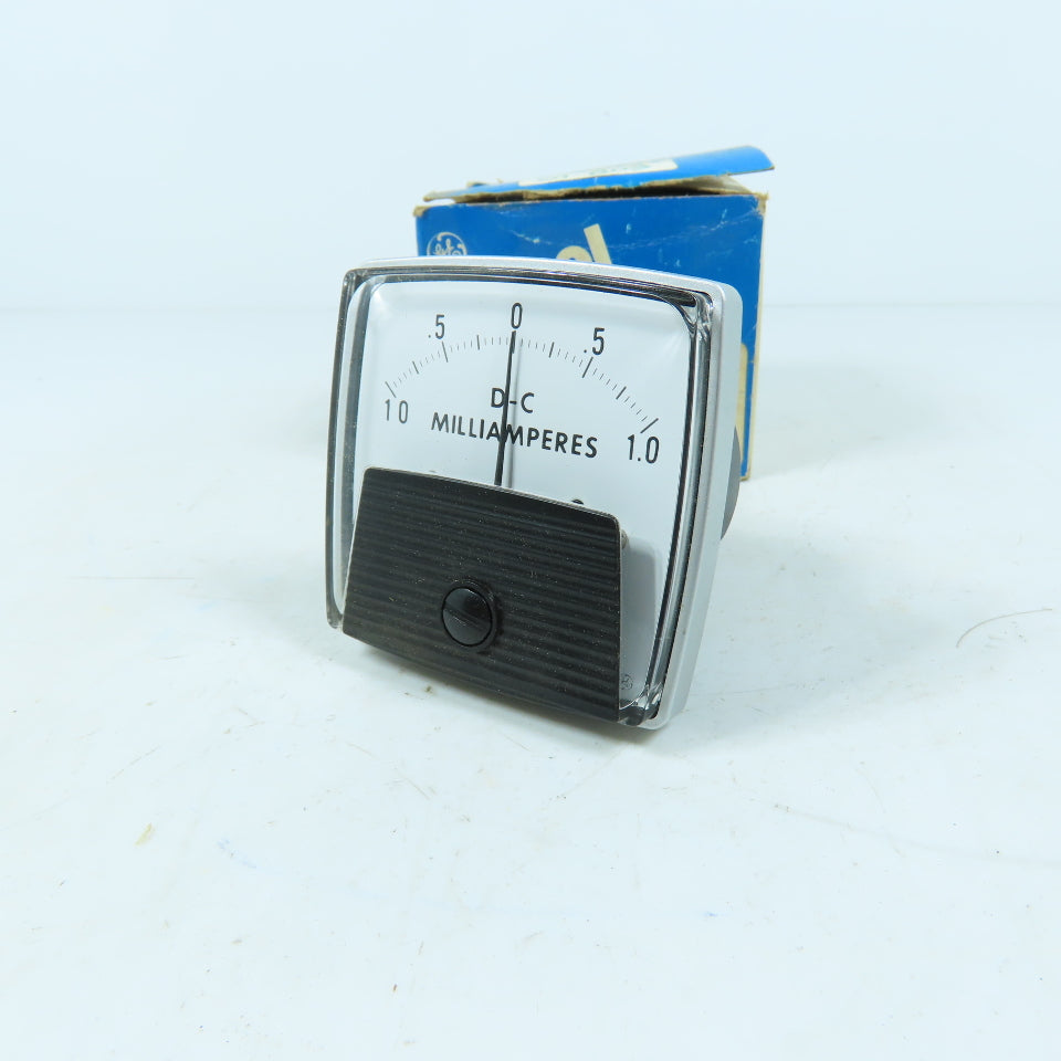 GE 250209FAZZ DC Milliamperes Panel Meter 1-0-1 mA Center Zero