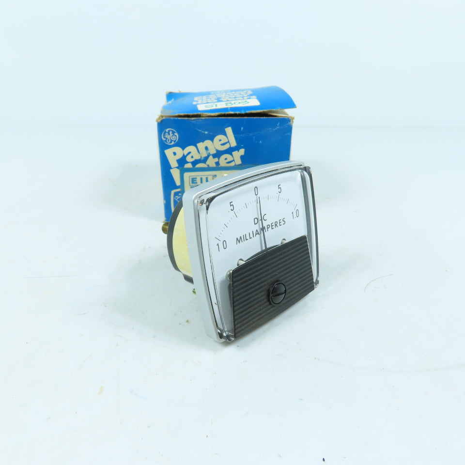 GE 250209FAZZ DC Milliamperes Panel Meter 1-0-1 mA Center Zero