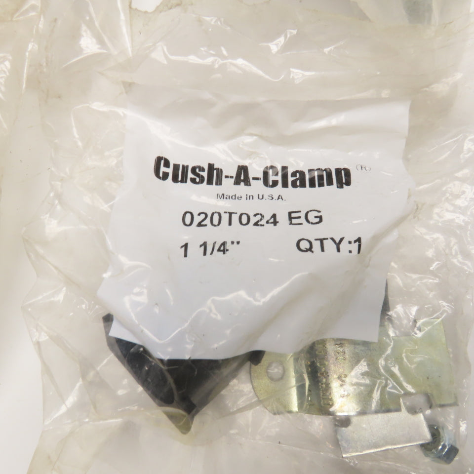 Cush-A-Clamp 020T024 EG 1-1/4" Strut Mount Cushioned Pipe Clamp Lot Of 4