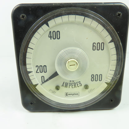 Crompton 3808.51 077/08 0-800 Amperes Analog Ammeter 50/60Hz