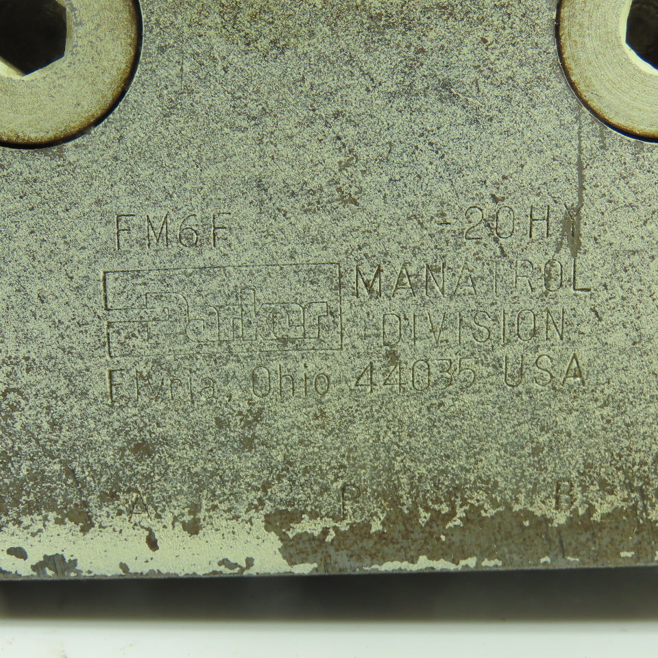 Parker FM6F-20H Manatrol Division Hydraulic Flow Control Valve