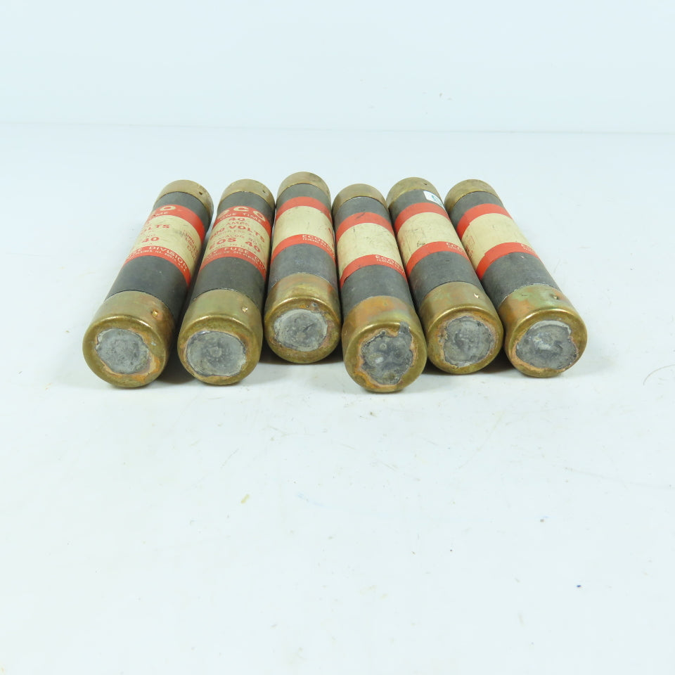 Economy EOS 40 One Time Fuse 40A 600V Lot Of 6