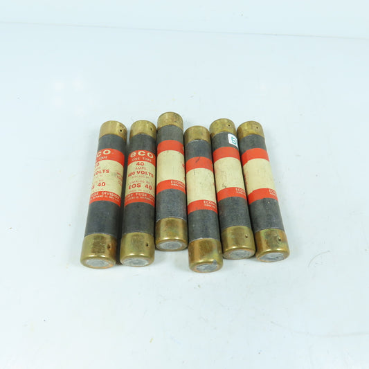 Economy EOS 40 One Time Fuse 40A 600V Lot Of 6