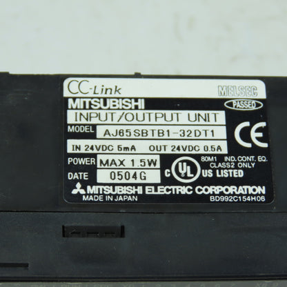 Mitsubishi AJ65SBTB1-32DT1 MELSEC CC-Link Input/Output Unit 24VDC