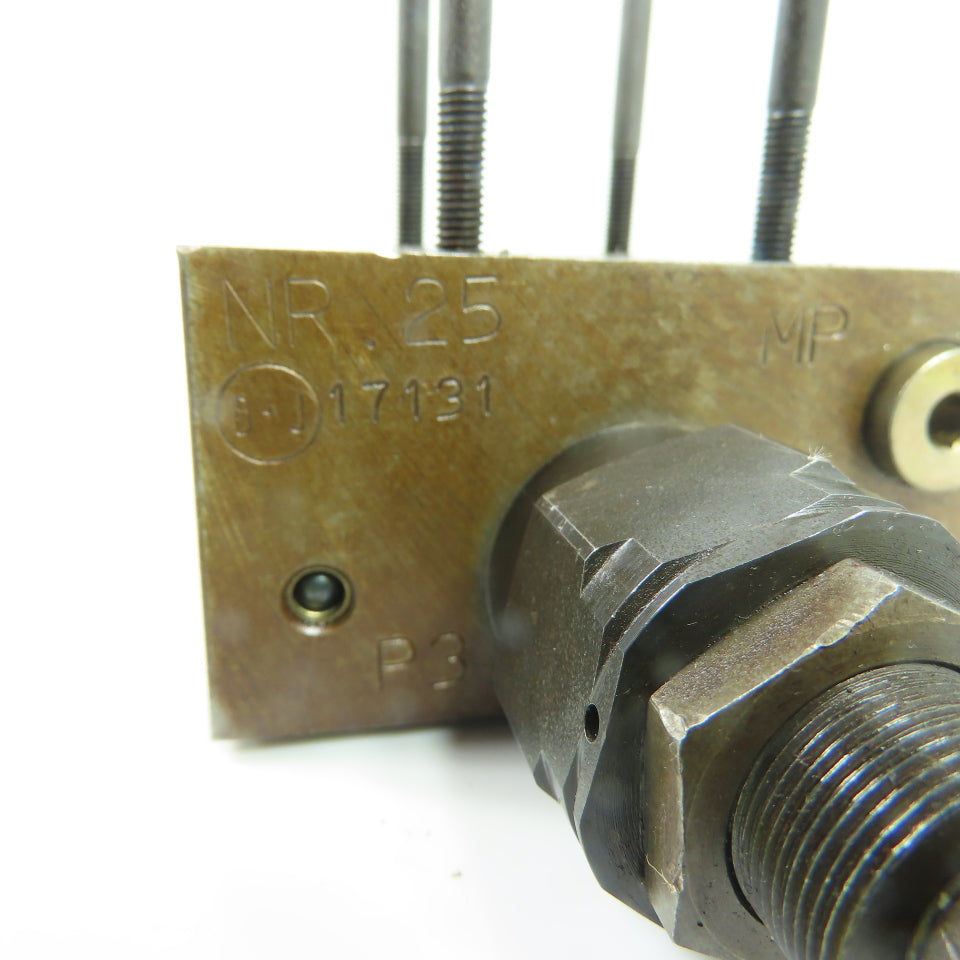 NR 25 17131 Hydraulic Manifold Block W/Cartridge Valves 6-5/16"x 3-1/8" x 1-3/4"