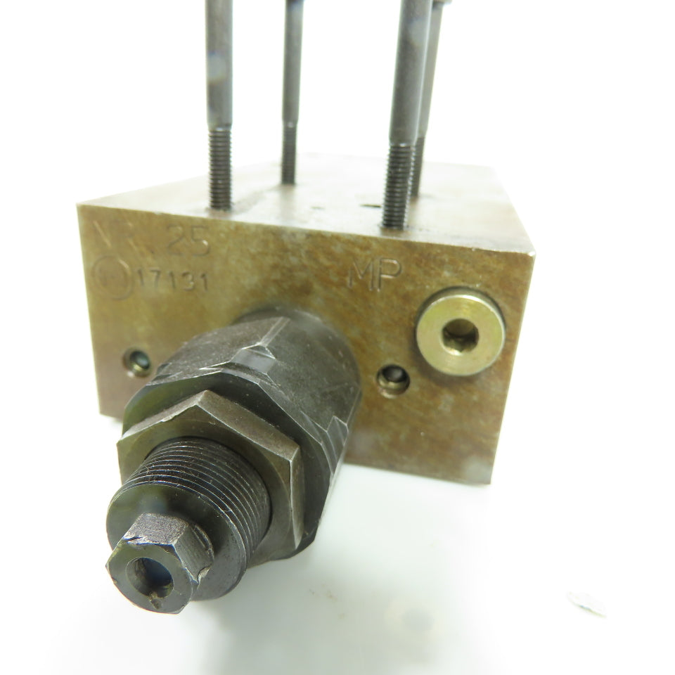NR 25 17131 Hydraulic Manifold Block W/Cartridge Valves 6-5/16"x 3-1/8" x 1-3/4"