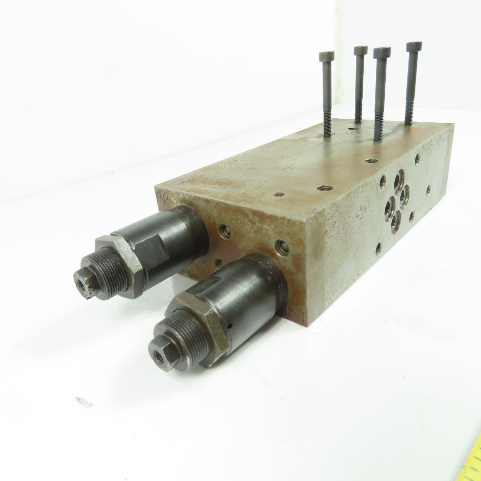 NR 25 17131 Hydraulic Manifold Block W/Cartridge Valves 6-5/16"x 3-1/8" x 1-3/4"