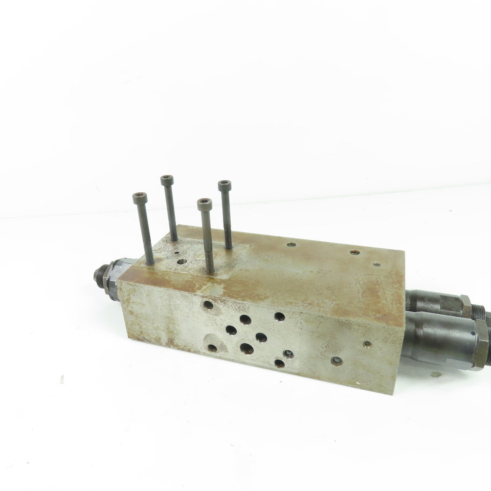 NR 25 17131 Hydraulic Manifold Block W/Cartridge Valves 6-5/16"x 3-1/8" x 1-3/4"