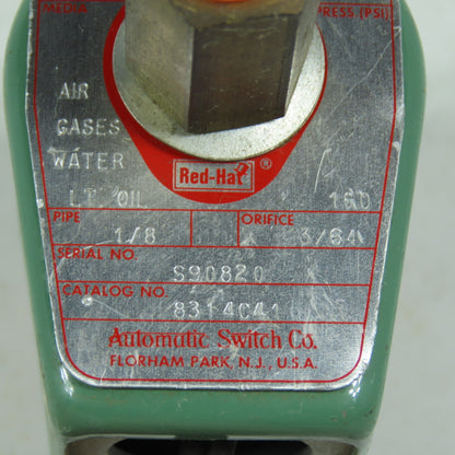 ASCO 8314C41 Solenoid Valve 1/8" Pipe 120V 3/64" Orifice