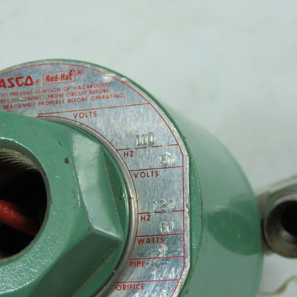 ASCO 8320 58 Red-Hat Solenoid Valve 1/4" Pipe 120V