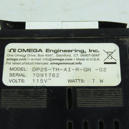 Omega DP25-TH-AI-R-GN -02 Digital Panel Meter 115V Thermistor Input Parts/Repair