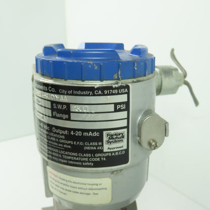 Barton FHCF-33V4-ADCYY-AA Differential Pressure Transmitter 0-25 INWC 4-20mAdc