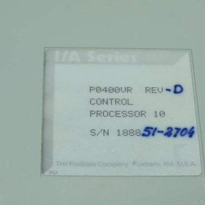 Foxboro P0400VR Control Processor 10 I/A Series Module