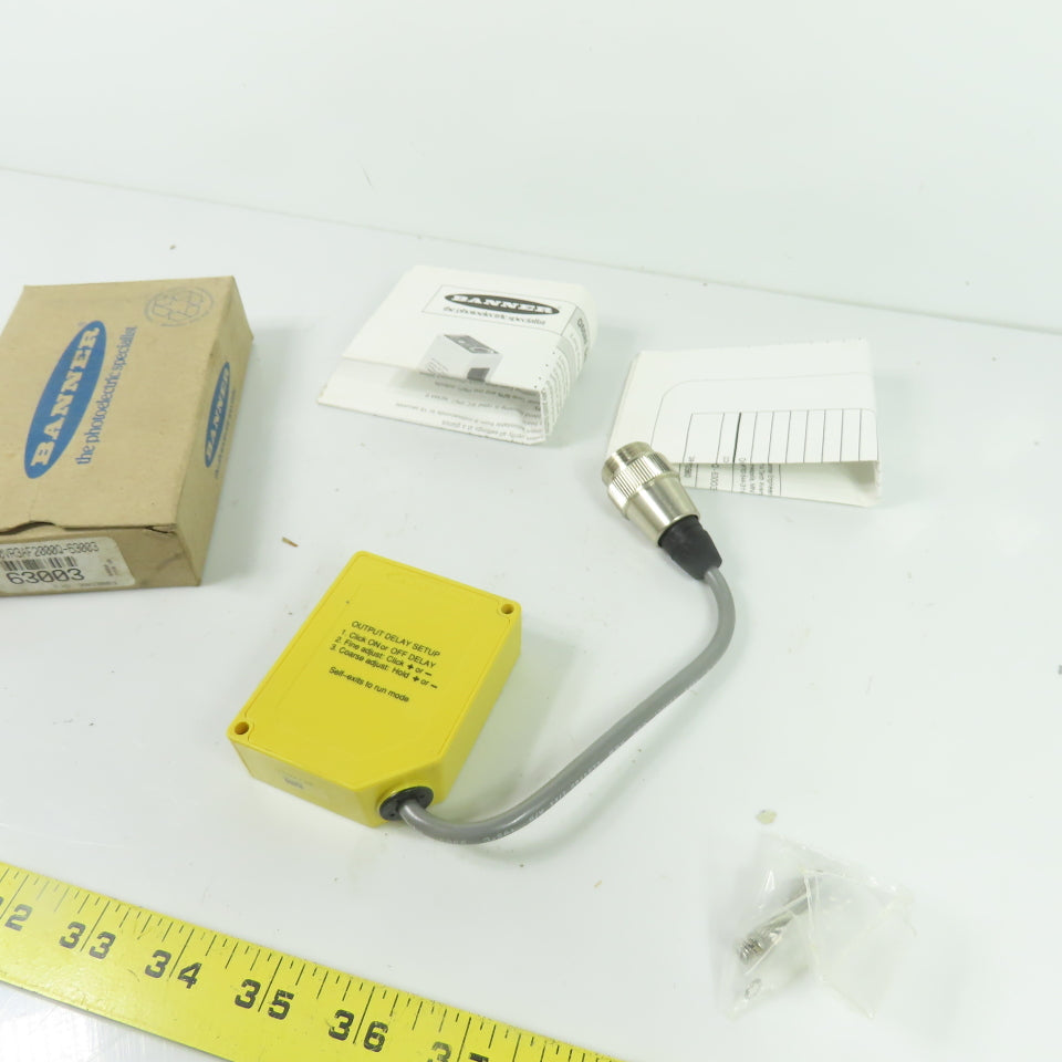 Banner Q60VR3AF2000Q-63003 Photoelectric Sensor 24-250VAC 12-250VDC 5A NEW