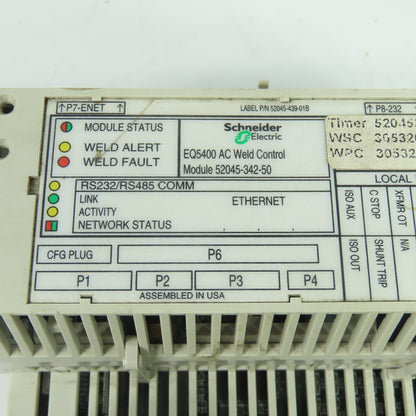 Schneider Electric 52045-342-50 EQ5400 AC Weld Control Module EQ5400