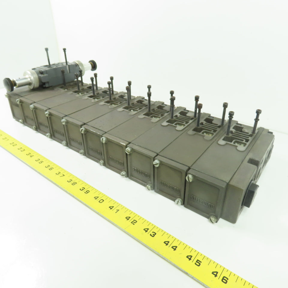 Numatics 081RD100J016Y00 Flexiblok 10-Station Pneumatic Valve Manifold