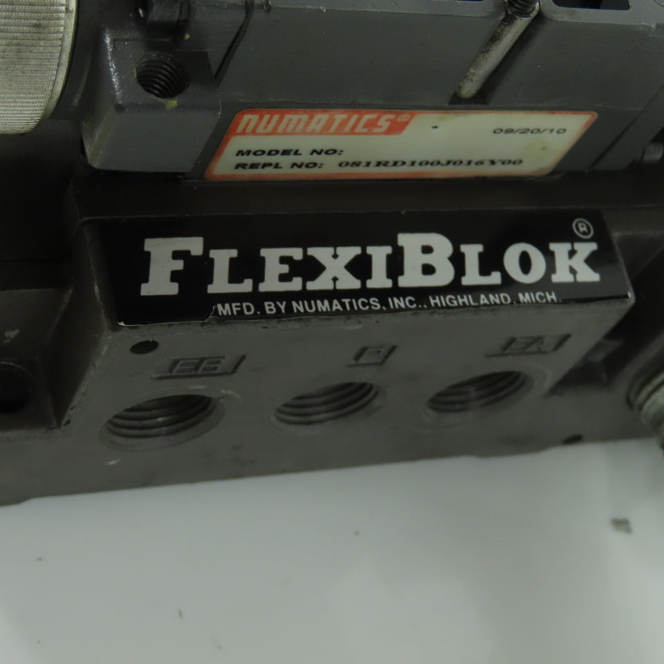 Numatics 081RD100J016Y00 Flexiblok 10-Station Pneumatic Valve Manifold