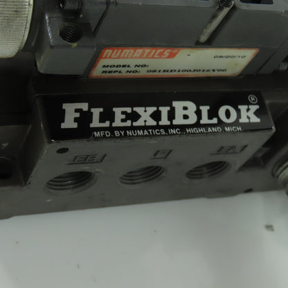 Numatics 081RD100J016Y00 Flexiblok 10-Station Pneumatic Valve Manifold