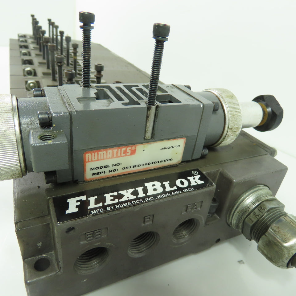 Numatics 081RD100J016Y00 Flexiblok 10-Station Pneumatic Valve Manifold
