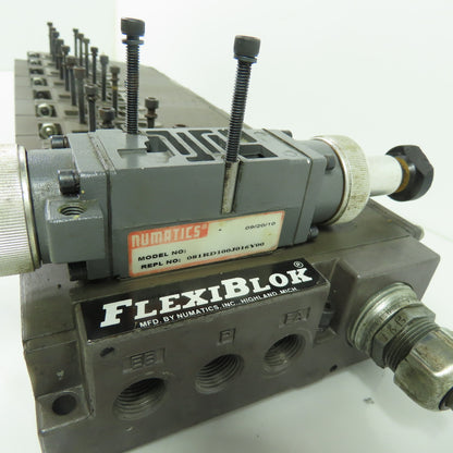 Numatics 081RD100J016Y00 Flexiblok 10-Station Pneumatic Valve Manifold