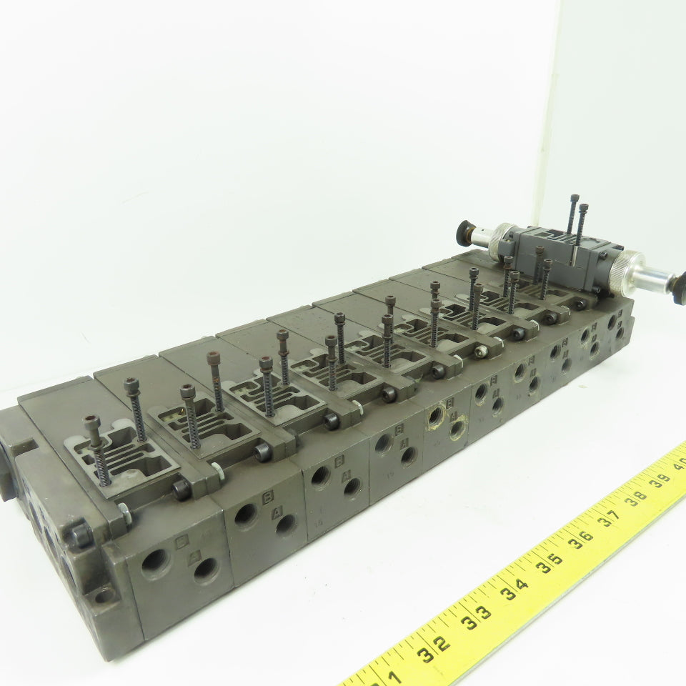 Numatics 081RD100J016Y00 Flexiblok 10-Station Pneumatic Valve Manifold