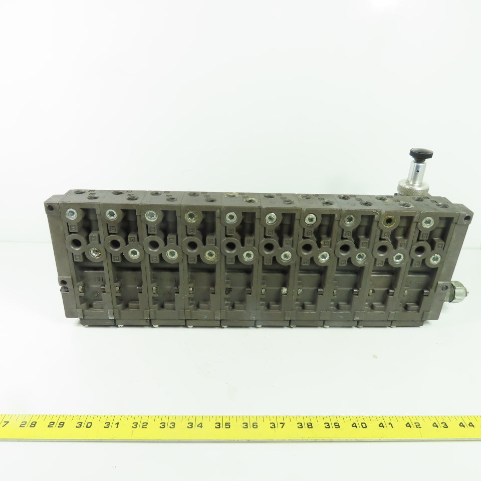 Numatics 081RD100J016Y00 Flexiblok 10-Station Pneumatic Valve Manifold