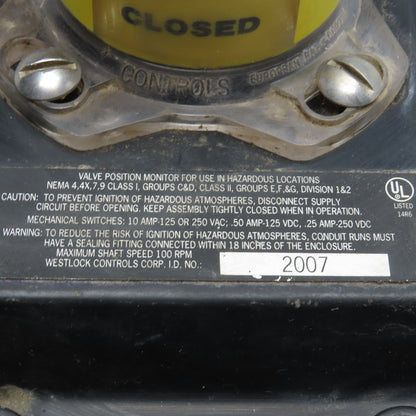 Kentrol 2007 125/250V AC/DC Valve Position Monitor Hazardous Location