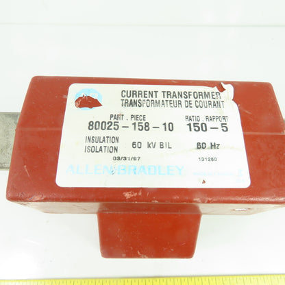 Allen-Bradley 80025-158-10 Current Transformer 150-5 Ratio 60kV BIL 60Hz