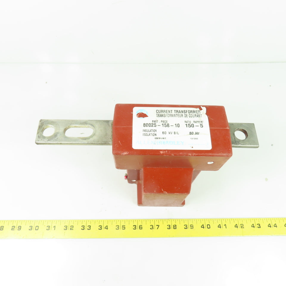 Allen-Bradley 80025-158-10 Current Transformer 150-5 Ratio 60kV BIL 60Hz