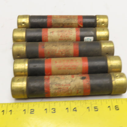 Economy Fuse ECS 60 600V 60A Class K9 Fuse Time Delay Dual Element Lot Of 5