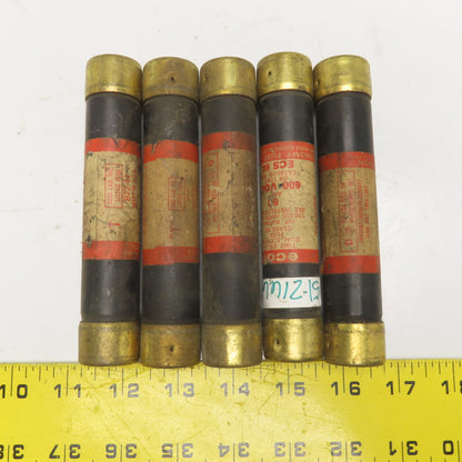 Economy Fuse ECS 60 600V 60A Class K9 Fuse Time Delay Dual Element Lot Of 5